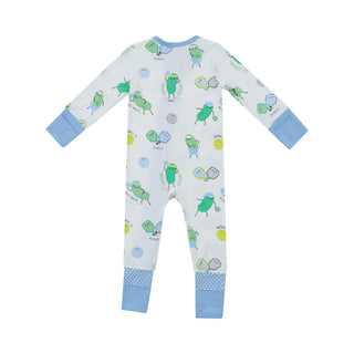 Angel Dear 2 Way Zipper Romper - Pickleball Blue