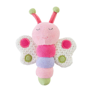 Mud Pie Garden Knit Rattle Butterfly