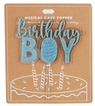 Mud Pie Birthday Musical Cake Topper Blue Birthday Boy