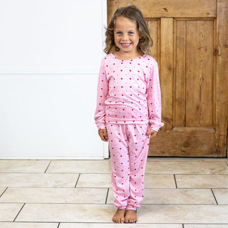 The Royal Standard Kid's Tickled Pink Long Sleeve Pajamas