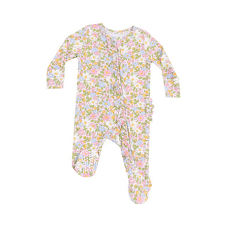 Angel Dear 2 Way Zipper Ruffle Footie - Bubbly Baby Calico