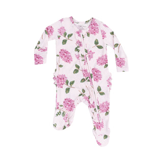 Angel Dear 2 Way Zipper Ruffle Footie - Hydrangeas