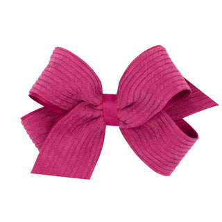 Medium Corduroy Overlay Grosgrain Bow on Clippie, Wee Ones, Alligator Clip, Alligator Clip Hair Bow, cf-type-hair-bow, cf-vendor-wee-ones, Clippie, Clippie Hair Bow, Hair Bow, Hair Bow on Cli