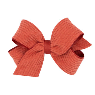 Medium Corduroy Overlay Grosgrain Bow on Clippie, Wee Ones, Alligator Clip, Alligator Clip Hair Bow, cf-type-hair-bow, cf-vendor-wee-ones, Clippie, Clippie Hair Bow, Hair Bow, Hair Bow on Cli