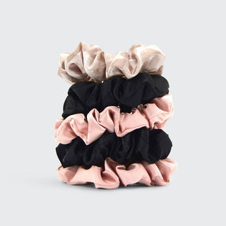 Kitsch, Kitsch Satin Sleep Scrunchies 5pc - Assorted - Basically Bows & Bowties