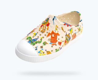 Native Jefferson Print Shoes - Bone White / Shell White / Sea Monsters