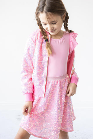 Mila & Rose, Mila & Rose Sequin Twirl Skirt - Bubblegum Pink - Basically Bows & Bowties