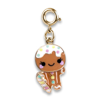 Charm It!, Charm It! Gold Swivel Gingerbread Man Charm - Basically Bows & Bowties