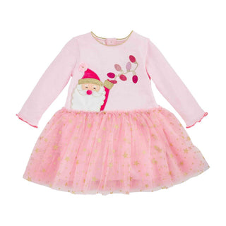 Mud Pie Pink Santa Mesh Dress, Mud Pie, All Things Holiday, cf-size-large-4t-5t, cf-size-medium-2t-3t, cf-size-small-12-18m, cf-type-dress, cf-vendor-mud-pie, Christmas, Christmas Dress, Dres