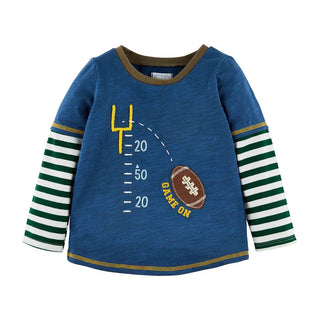 Mud Pie Game On L/S Tee, Mud Pie, cf-size-large-4t-5t, cf-size-medium-2t-3t, cf-size-small-12-18-months, cf-type-shirt, cf-vendor-mud-pie, Football, Football Shirt, Football Tee, Game Day, Mu