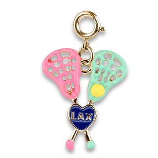 Charm It! Gold Lacrosse Charm