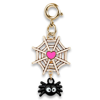 Charm It! Gold Spider Web Charm