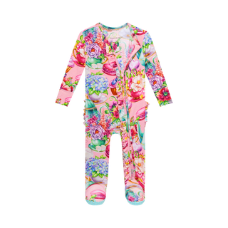 Posh Peanut Elizabeth Ruffled Zippered Footie