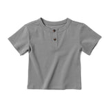 Little Bipsy Jersey Henley Tee - Hazy Grey