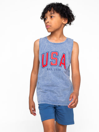 Little Bipsy USA Edition Jersey Short - Blue