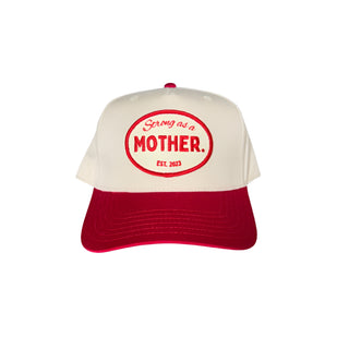 Vintage Mother Canvas Patch Hat - Red / Cream