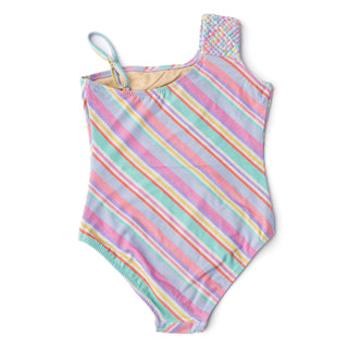 Shade Critters Diagonal Stripe Shimmer One Piece Swimsuit