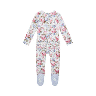 Posh Peanut Etta Ruffled Zippered Footie