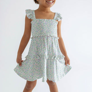 Posh Peanut Prairie Floral Smocked Babydoll Dress