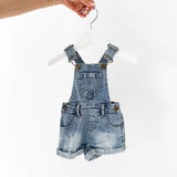 Little Bipsy Shortie Denim Overall - Light Wash