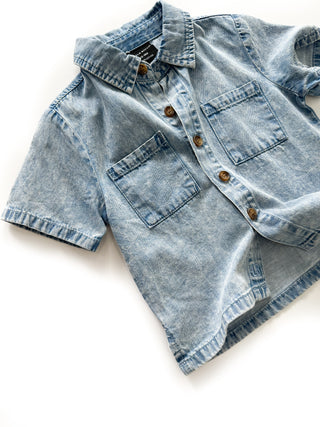 Little Bipsy Chambray Button Up