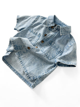 Little Bipsy Chambray Button Up