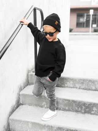 Little Bipsy Knit Sweater - Black