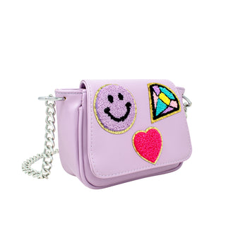 Zomi Gems Girls Crossbody Patch Handbag - Purple