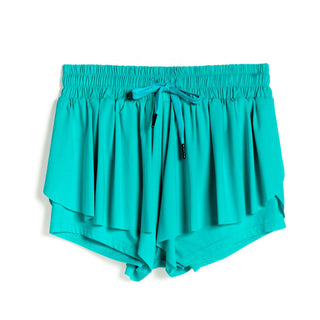 Tractr Butterfly Shorts - Turquoise