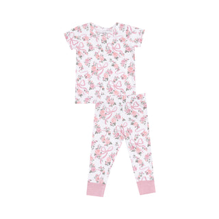 Angel Dear Short Sleeve Loungewear Set - Ribbons and Flowers