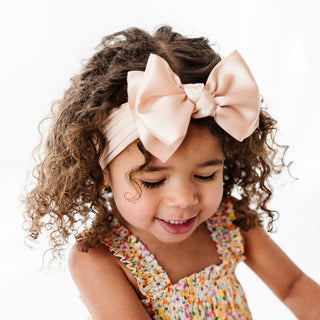 Baby Bling Satin FAB Headband - Petal