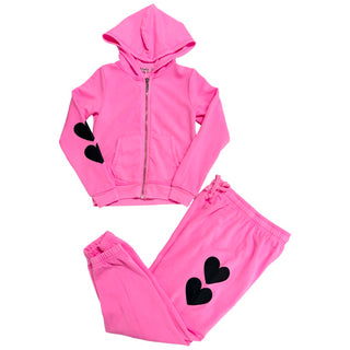 T2Love Double Heart Jogger - Neon Pink