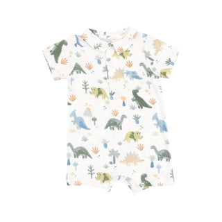 Angel Dear Applique Polo Shortie - Soft Dinos