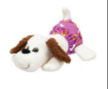 Pound Puppies Newborn Stuffed Animal Purple Diaper