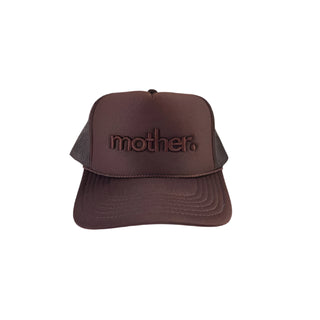 "Mother." Embroidered Trucker Hat - Mocha