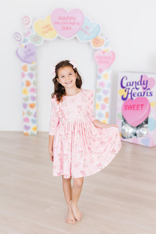 Mila & Rose 3/4 Sleeve Ruffle Twirl Dress - Howdy