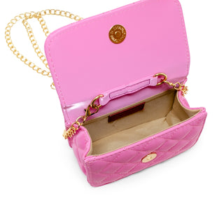 Zomi Gems Pearl Handle Message Charm Handbag For Kids -  Hot Pink