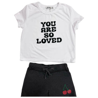 T2Love Double Cherries Drawstring Short