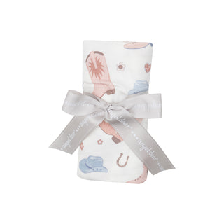 Angel Dear Swaddle Blanket - Cowboy Boots Pink