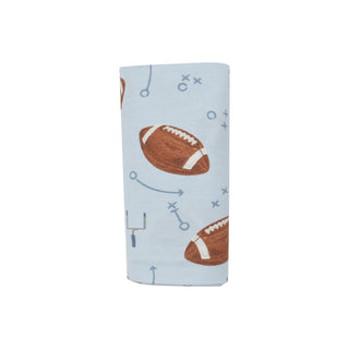 Angel Dear Swaddle Blanket - Footballs Blue