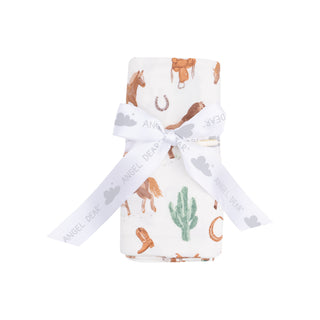 Angel Dear Swaddle Blanket - Western Horses