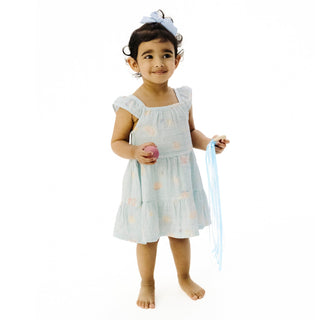 Angel Dear Twirly Muslin Sundress - Pretty Seashells