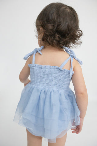 Angel Dear Solid Muslin Tutu Bubble - Dusty Blue