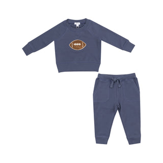 Angel Dear French Terry Raglan Sweatshirt & Jogger Set - Footballs