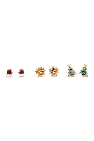 Great Pretenders Snowman Pierced Earrings Set