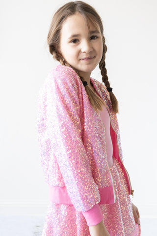 Mila & Rose Bubblegum Sequin Jacket