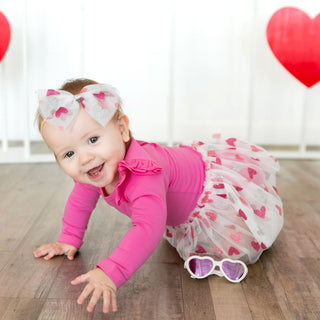 Sweet Wink, Sweet Wink Glitter Heart Valentine's Day Tulle Baby Headband - Basically Bows & Bowties