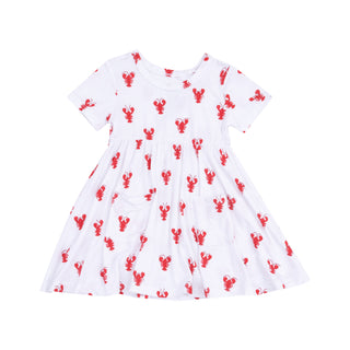 Angel Dear Bamboo Twirly Dress - Lobster