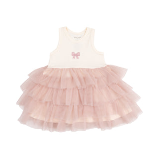 Angel Dear Layered Tulle Tutu Tank Dress - Bows