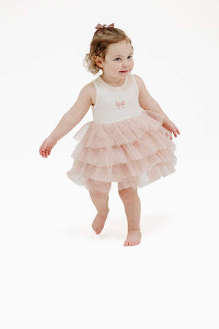 Angel Dear Layered Tulle Tutu Tank Dress - Bows